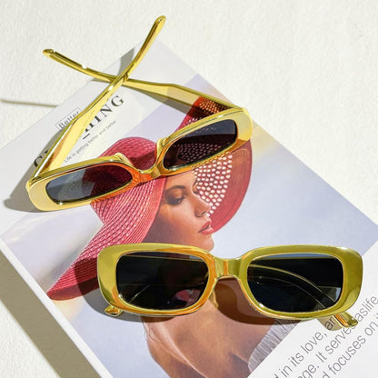 SUNOVELTIES 10 Pack Rectangle Sunglasses for Women Retro Narrow Square Glasses 90s Aesthetic Vintage Eyewear Uniex Adult