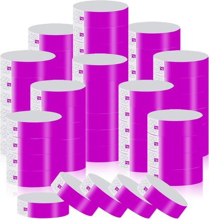 1000 Pcs Paper Wristbands for Events Waterproof Wrist Bands Lightweight Festival Identification Wristbands Neon Adhesive Event Wrist Band for Party