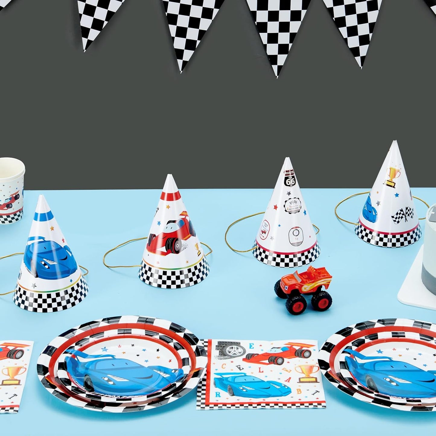 WERNNSAI Birthday Party Hats - 12 Pcs Birthday Party Supplies Cone Hat Headbands Colorful Paper Party Hats for Kids