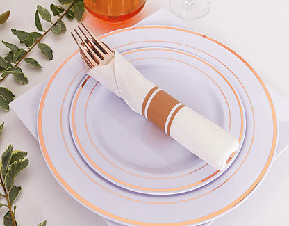 Supernal 240 Silver Plastic Silverware Set - 60 Sets Pre Rolled Napkins with Cutlery - Mirror Polished Real Look Disposable Silver Utensils- Elegant Heavy Duty Flatware for Weddings & Catering