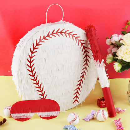 Hooqict Mexican Pinata with Blindfold and Bat Stick Party Pinata for Fiesta Carnival Cinco de Mayo Decorations Kids Adults Mexican Party Games Birthday Party Supplies