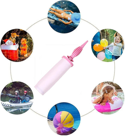 Balloon Pump Handheld Two-Way Dual Action - Hand Blower Air Pumper for Balloons - Ballon Inflator Pumping - Manual Baloon Inflators Machine (Green 1 Piece)