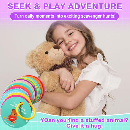 Hoolerry Toddler Scavenger Hunt Cards, Scavenger Hunt Game Preschool Games, Toddler Activity for Toddlers Ages 3 4 5 Children Birthday Gifts(Outdoor Edition)