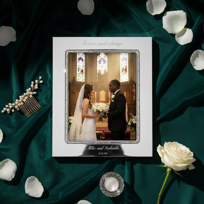 Lenox Devotion 8x10 Personalized Wedding Frame, Custom Engraved 8x10 Picture Frame for Wedding, Anniversary, Engagement, Accessories and Gifts for Bride and Groom