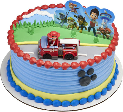 DecoPac Paw Patrol Reporting For Duty Rings, Cupcake Decorations Featuring Chase, Marshall, Skye, And Rubble - 24 Pack