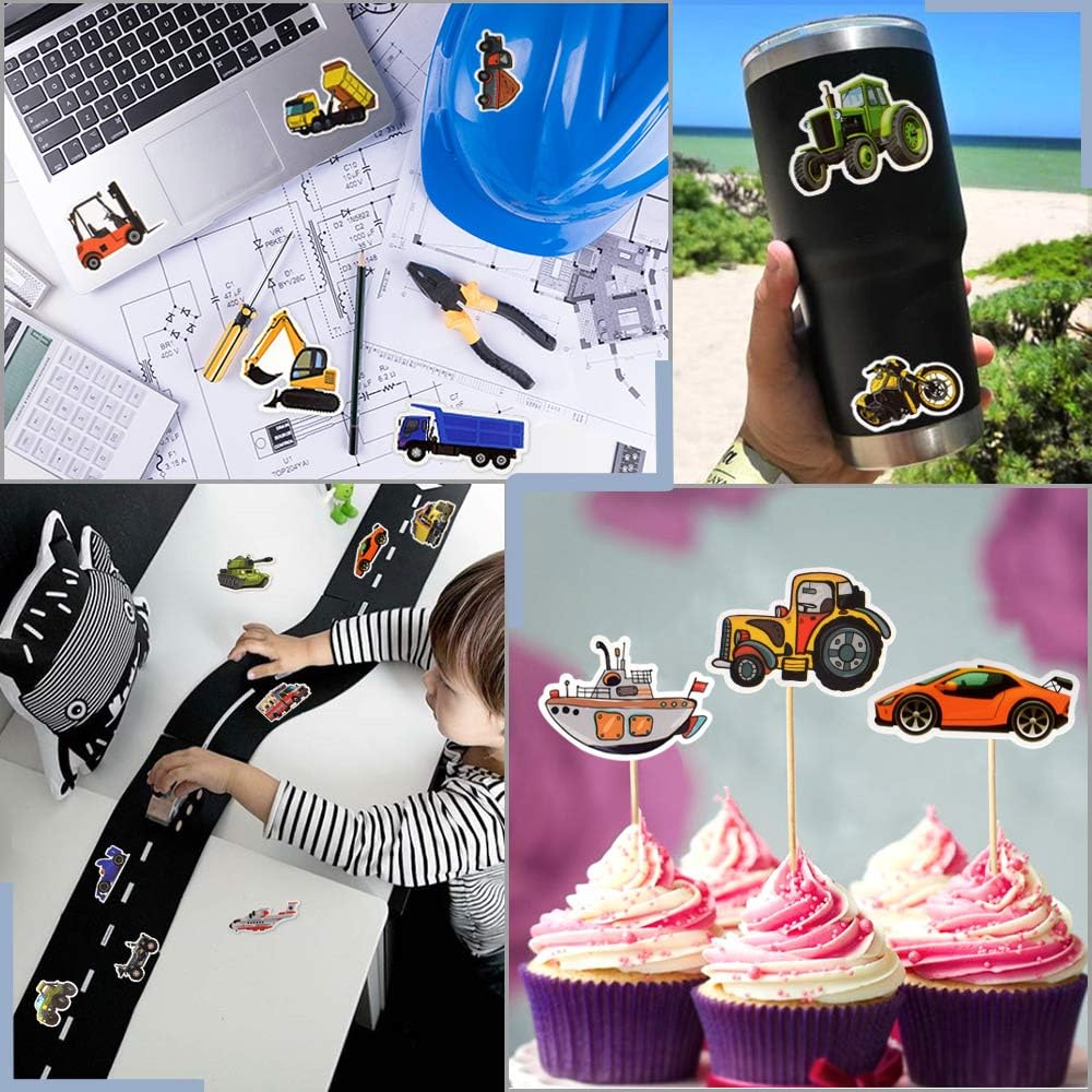 QTL Neon Stickers for Teens & Students Prizes, Waterproof Vinyl Party Favor Stickers, School Rewards, Water Bottle and Laptop, 50PCS - Colors A