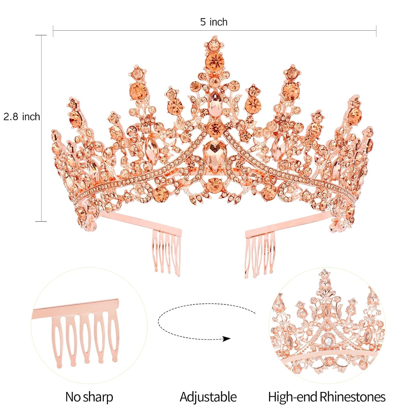 VELSCRUN Purple Crystal Birthday Tiara Crowns for Women Girls It's My Birthday Sash Queen Girls Princess Crown with Combs Happy Birth Party Decorations Mom Sisters Birth Gift Hair Accessories