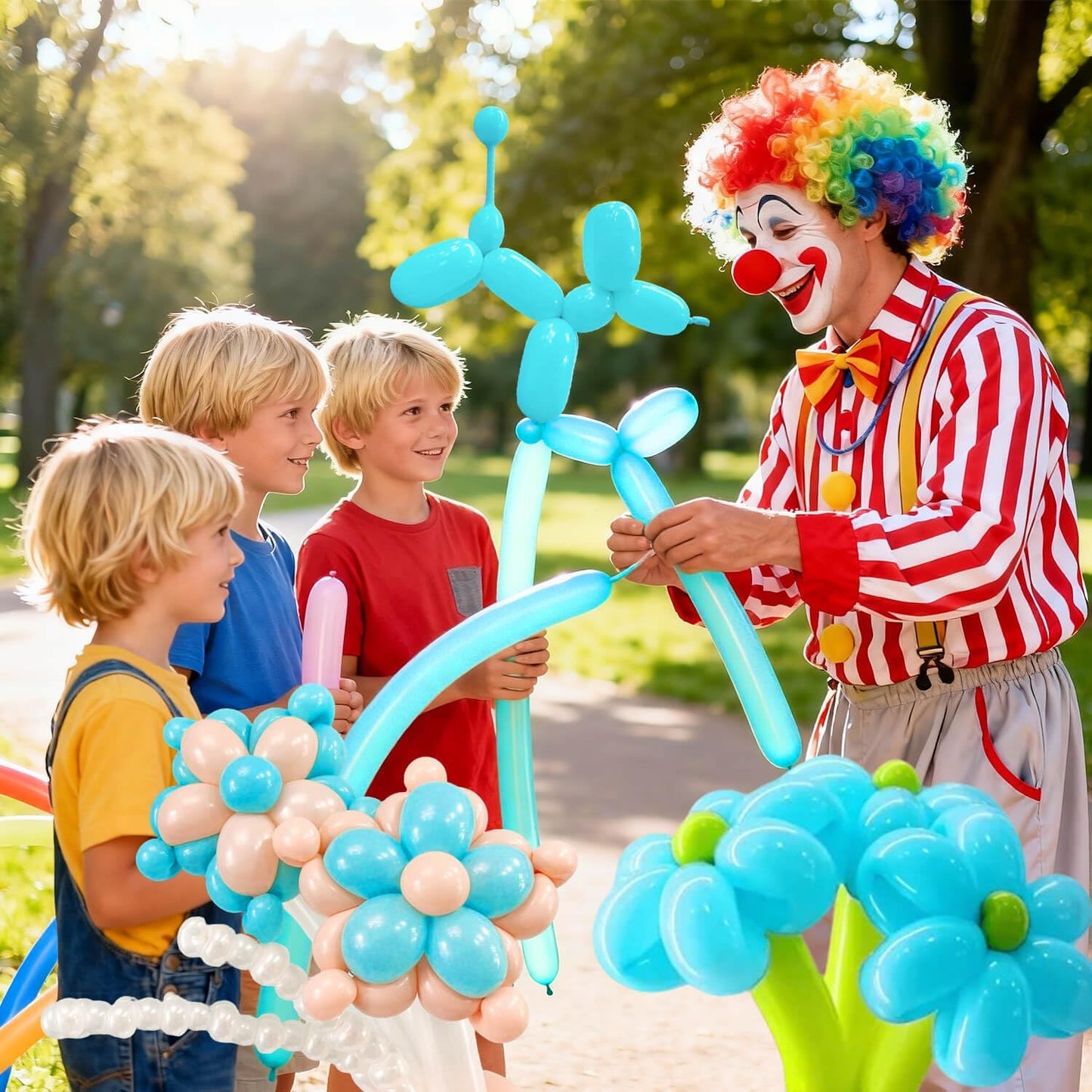 260 Clear Long Balloons for Animals, Thickening Skinny Latex Twisting for Arch Modeling Magic Clown Birthday Wedding Party Decorations 100pcs