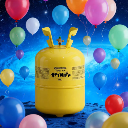 13L Helium Tank Up To 50 Latex Balloons, Helium Tank For Balloons At Home, 100ML Balloon Protection Fluid, 50 Latex Balloons And Ribbons Included, 1 Helium Tank