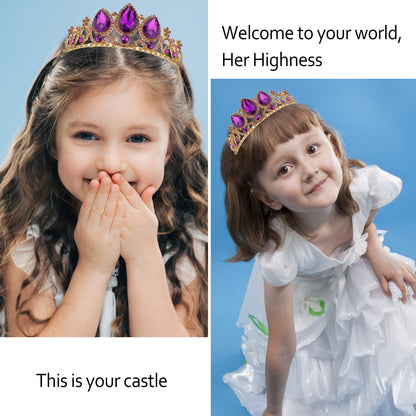Velscrun Girls Rapunzel Crown, Princess Tiara Headband, Multicolored Crowns for Birthday Party and Halloween Cosplay