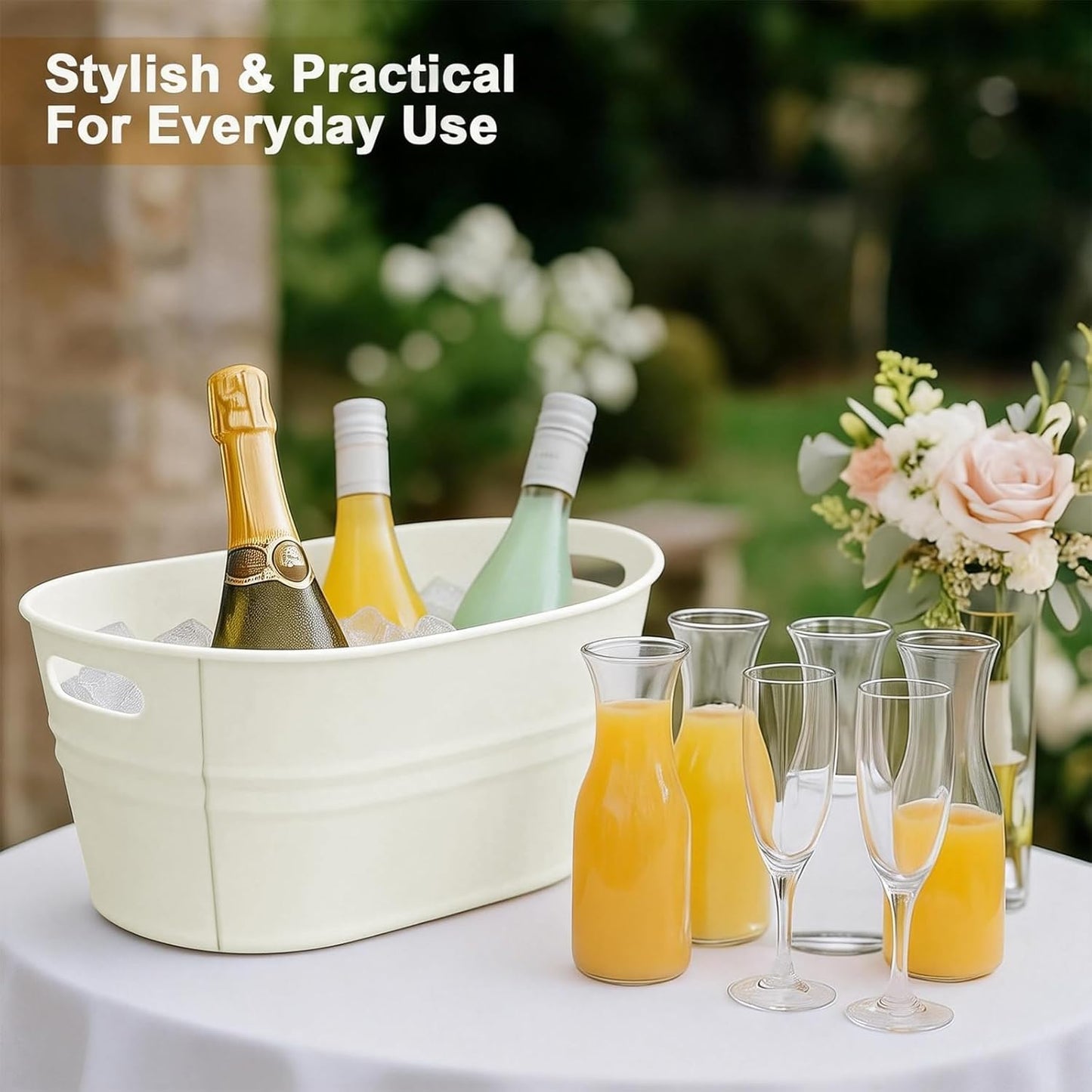 4-Pack 4 Gallon Drink Buckets,Ice Bucket,Beverage Buckets for Party