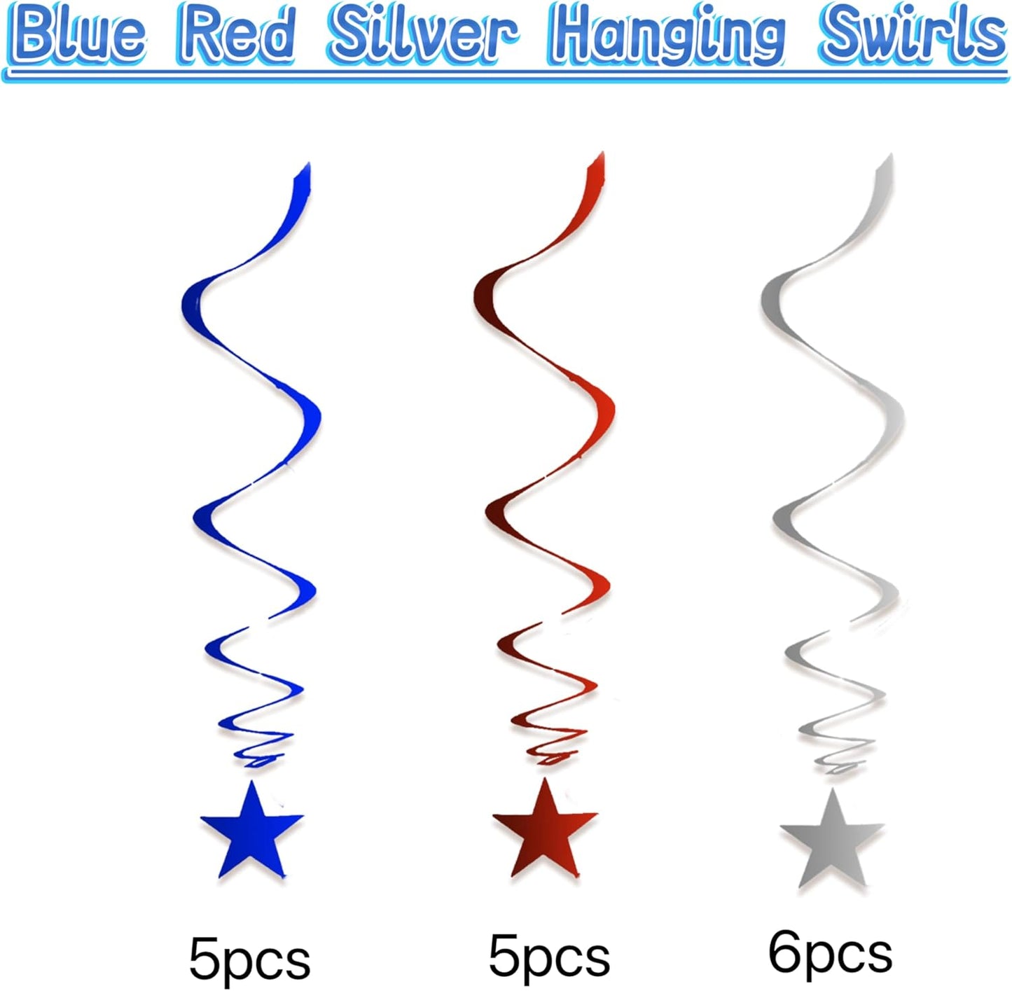Gold Twinkle Stars Hanging Swirls Decorations Ceiling Swirl Foil Decoration Hanging Gold Party Supplies for Birthday Baby Shower Wedding, 32 pcs