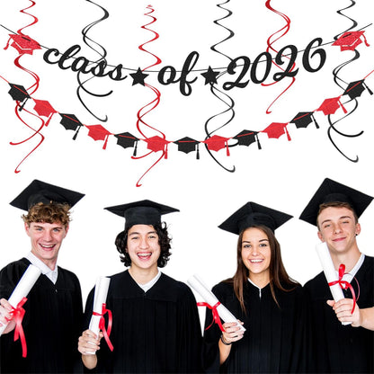 2026 Blue Class-Congratulations Prom Graduation Party-Decorations - 22pcs High School College Grad Supplies Decor,Royal Navy White Silver Tissue Pom Poms Streamers, Paper Flowers Lanterns Hugmoon