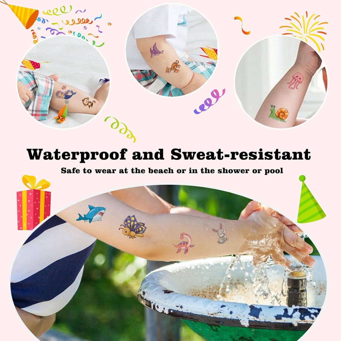 104 PCS Monster Truck Temporary Tattoos for Kids Party Supplies, Individually Wrapped Monster Truck Fake Tattoos Temp Tattoo Stickers for Boys Girls Birthday Party Favors Decorations Activities
