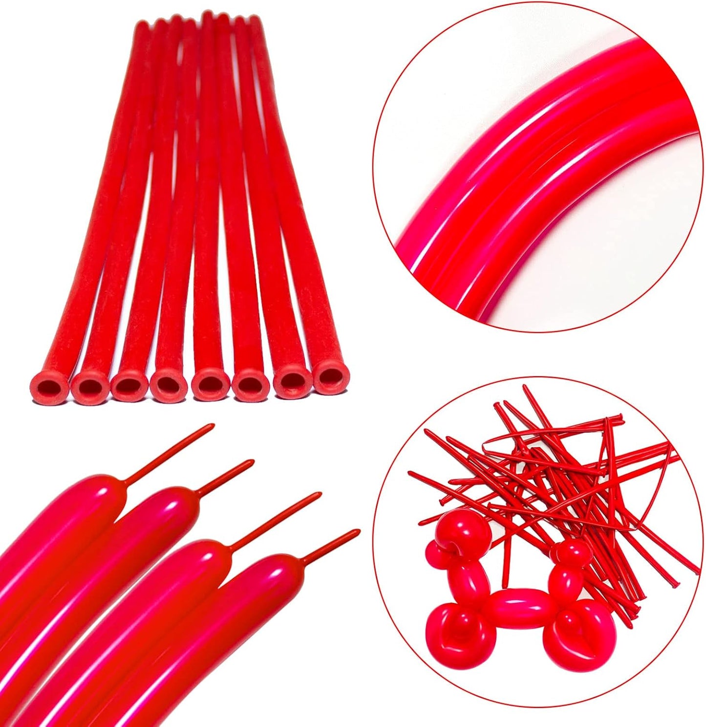 260 Balloons Clear, Thickening Long Balloons for Tying Arch, Twisting Latex Animals Magic Modeling Skinny Birthday Balloon for Kid‘s Party Wedding Decoartion Supply 100pcs