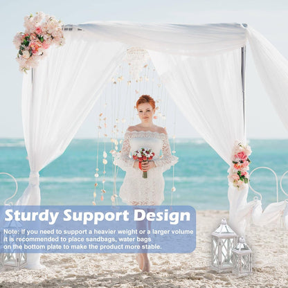 TOCRETOARE Heavy Duty Backdrop Stand, 10x10ft Pipe and Drape Backdrop Stand Kit with Adjustable Telescopic Poles Frame and Metal Base, Background Holder for Parties Wedding Birthday Photography Capacity of up to 22 lbs