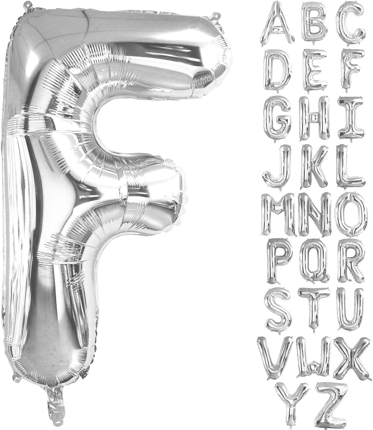 Lovoir 40 Inch Large Silver Letter M Balloons Big Size Jumbo Mylar Foil Helium Balloon for Birthday Party Celebration Decorations Alphabet Silver M