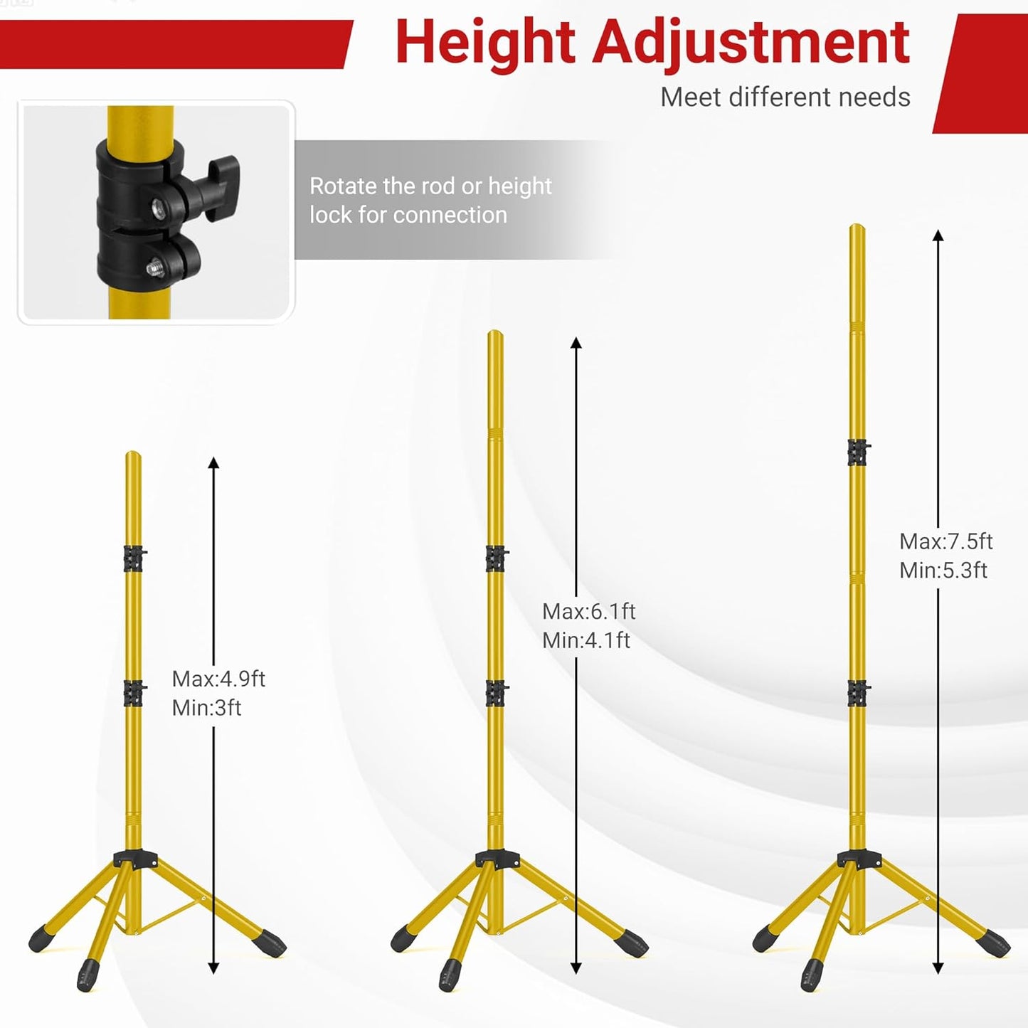 Backdrop Stand, Adjustable 10x7.5 FT Background Stand Backdrop for Parties, Photo Video Studio, Portable Photography Backdrop Stand with Carrying Bag, 6 Backdrop Clamps, and 2 Stand Bags