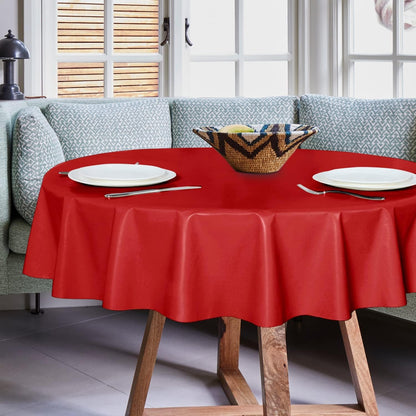 sancua Clear Plastic 100% Waterproof Tablecloth - 54 x 78 Inch - Vinyl PVC Rectangle Table Cloth Protector Oil Spill Proof Wipe Clean Table Cover for Dining Tables, Parties & Camping, Crystal Clear