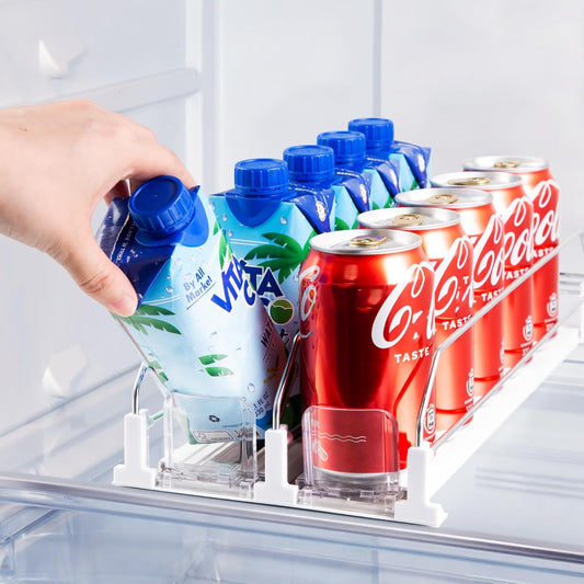 Drink Organizer for Fridge, Soda Can Dispenser for Refrigerator, Automatic Drink Dispenser for Fridge Holds up to 25 Cans, 5 Row