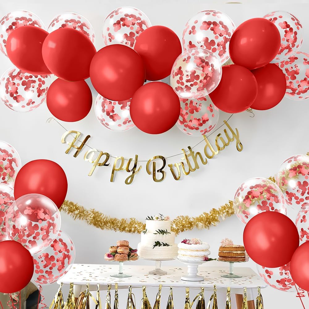 Gold Confetti Balloons, 50 Pcs 12 Inch, Glitter Gold Confetti Party Balloons, Party Decorations, Birthday Wedding Baby Shower Party Balloons Decorations