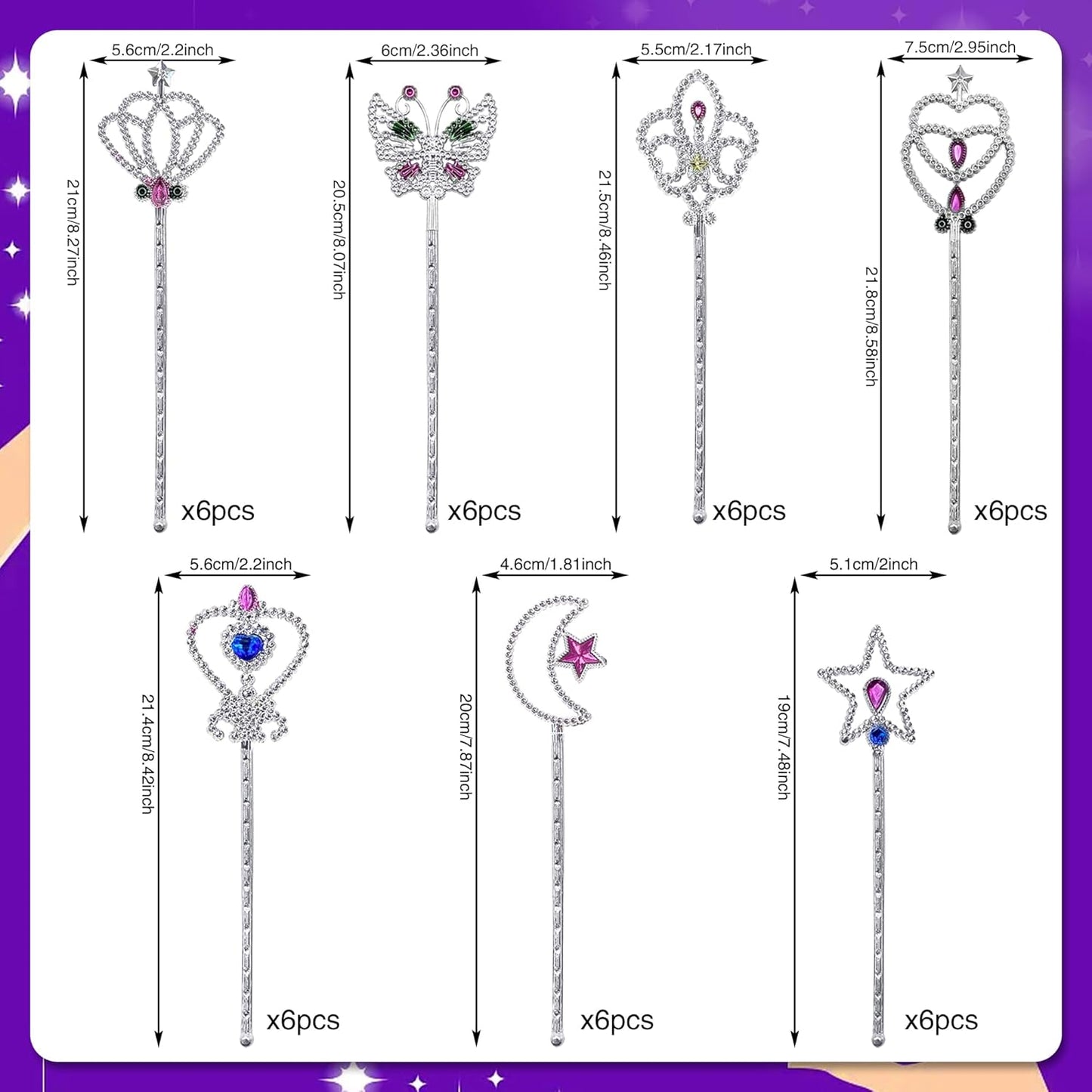 Fairy Magic Dress-Up Wand Set Princess Wand Girl Dress-Up Game Costume Cosplay
