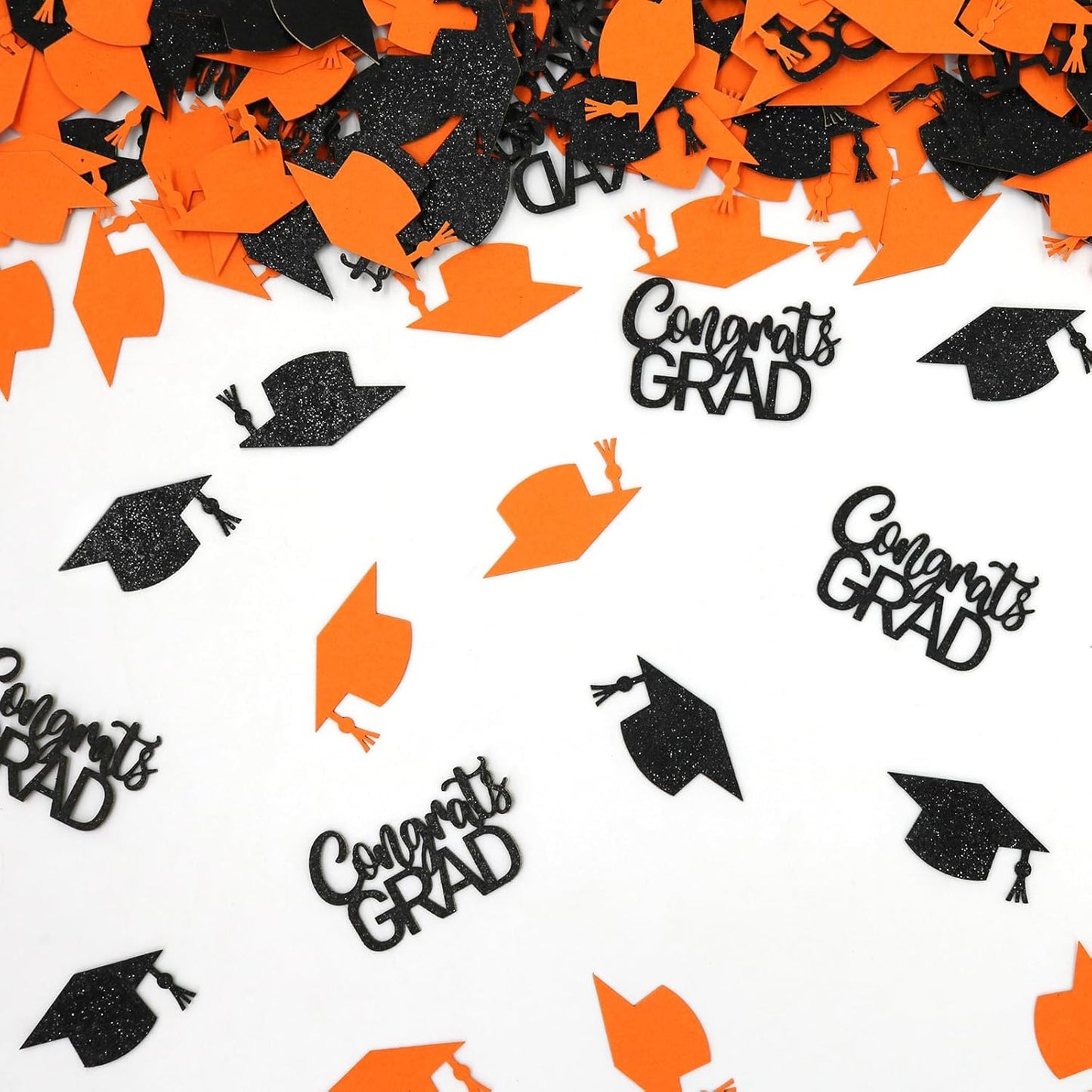 200PC Gold Graduation Confetti Class of 2026 Congrats Grad Confetti for Table Grad Cap Scatters for Graduation party decorations 2026