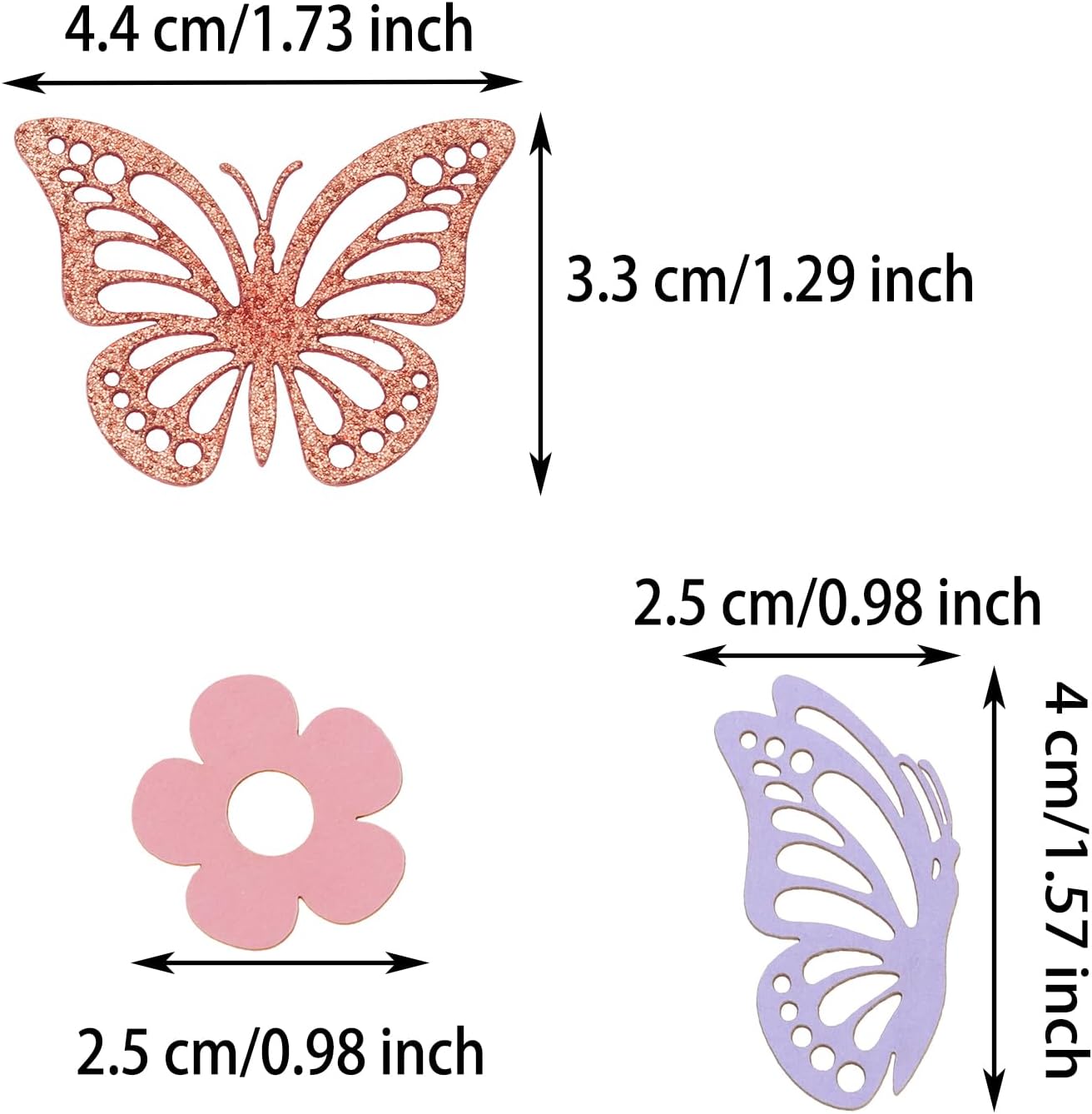 ONLYKXY 13g Butterfly Flower Table Confetti Decor Glitter Butterfly Decoration for Birthday Wedding Theme Thanks Giving Party Valentine's Mother's Day Scatter Bless Confetti (Glitter Gold)