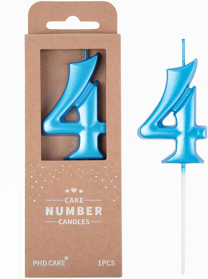 PHD CAKE 2.76 Inch Elegant Gold 1 Number Birthday Candles, Gold Number Candles, Cake Number Candles, Party Celebration