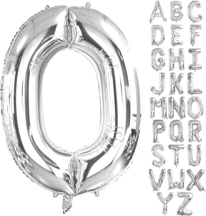 Lovoir 40 Inch Large Silver Letter M Balloons Big Size Jumbo Mylar Foil Helium Balloon for Birthday Party Celebration Decorations Alphabet Silver M