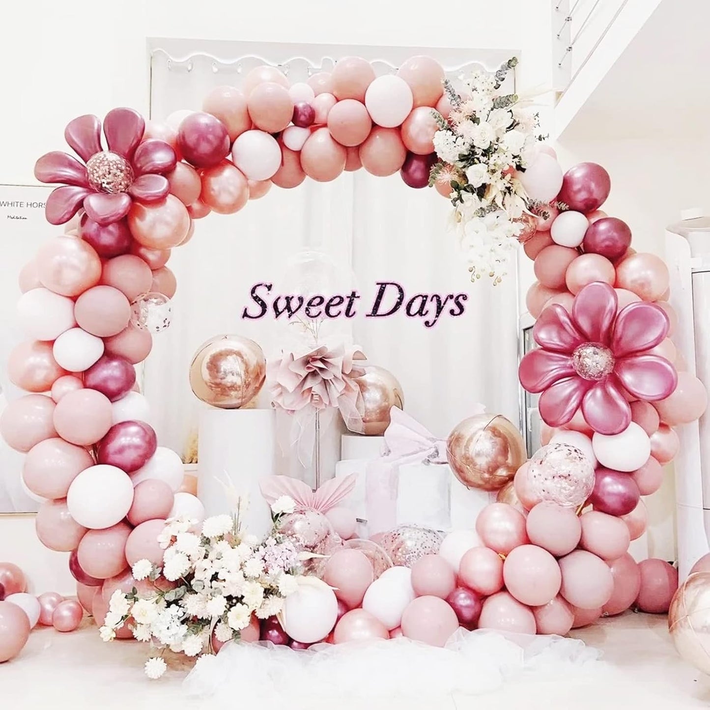 Wokceer Round Backdrop Stand 8FT Gold Wedding Arch Metal Circle Balloon Arch Stand for Birthday Party Wedding Bridal Shower Anniversary Ceremony