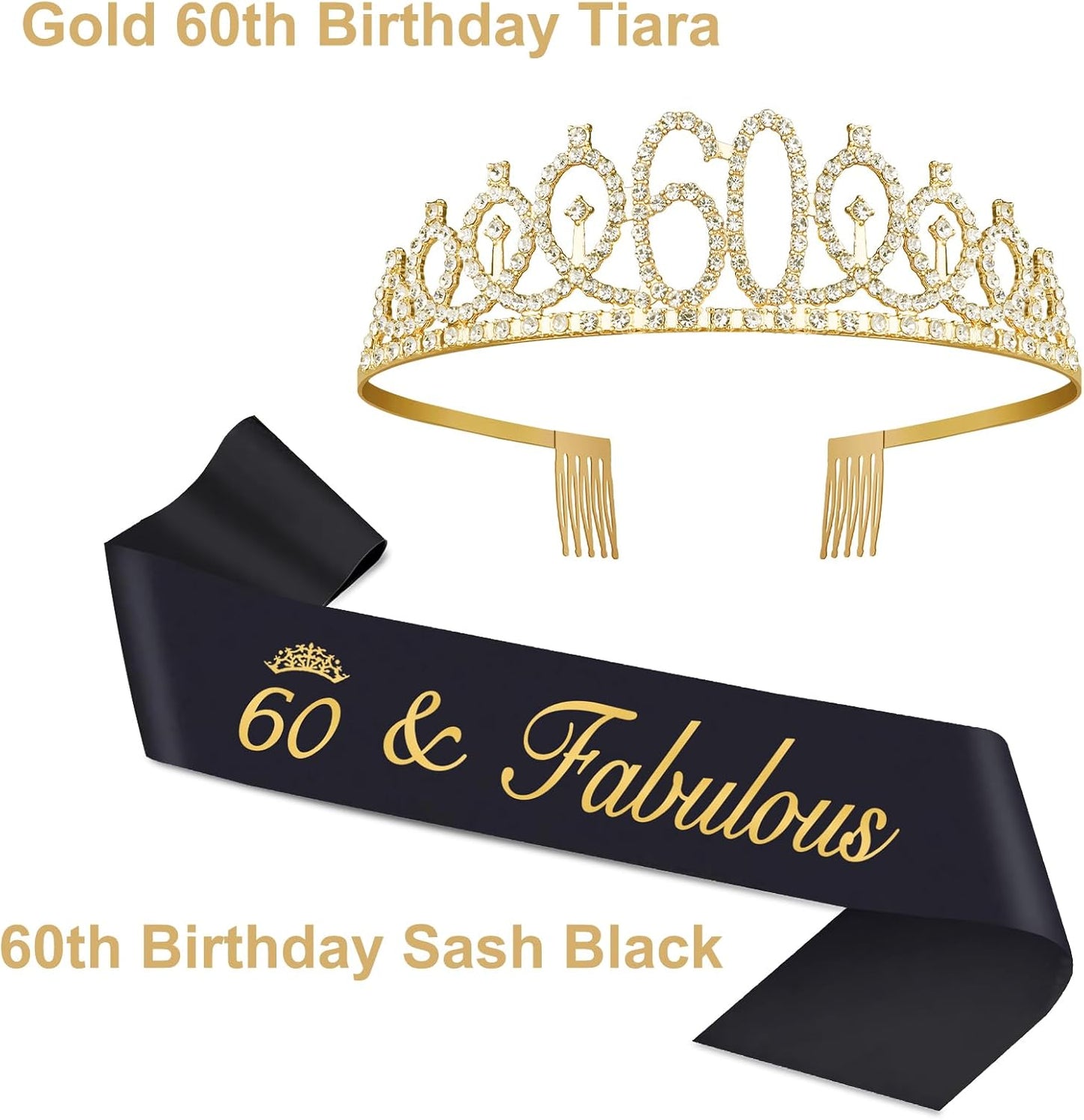 21st Birthday Decorations for Her with 21st Birthday Sash and Crown, Candles Gold, Gifts for 21 Year Old Girls