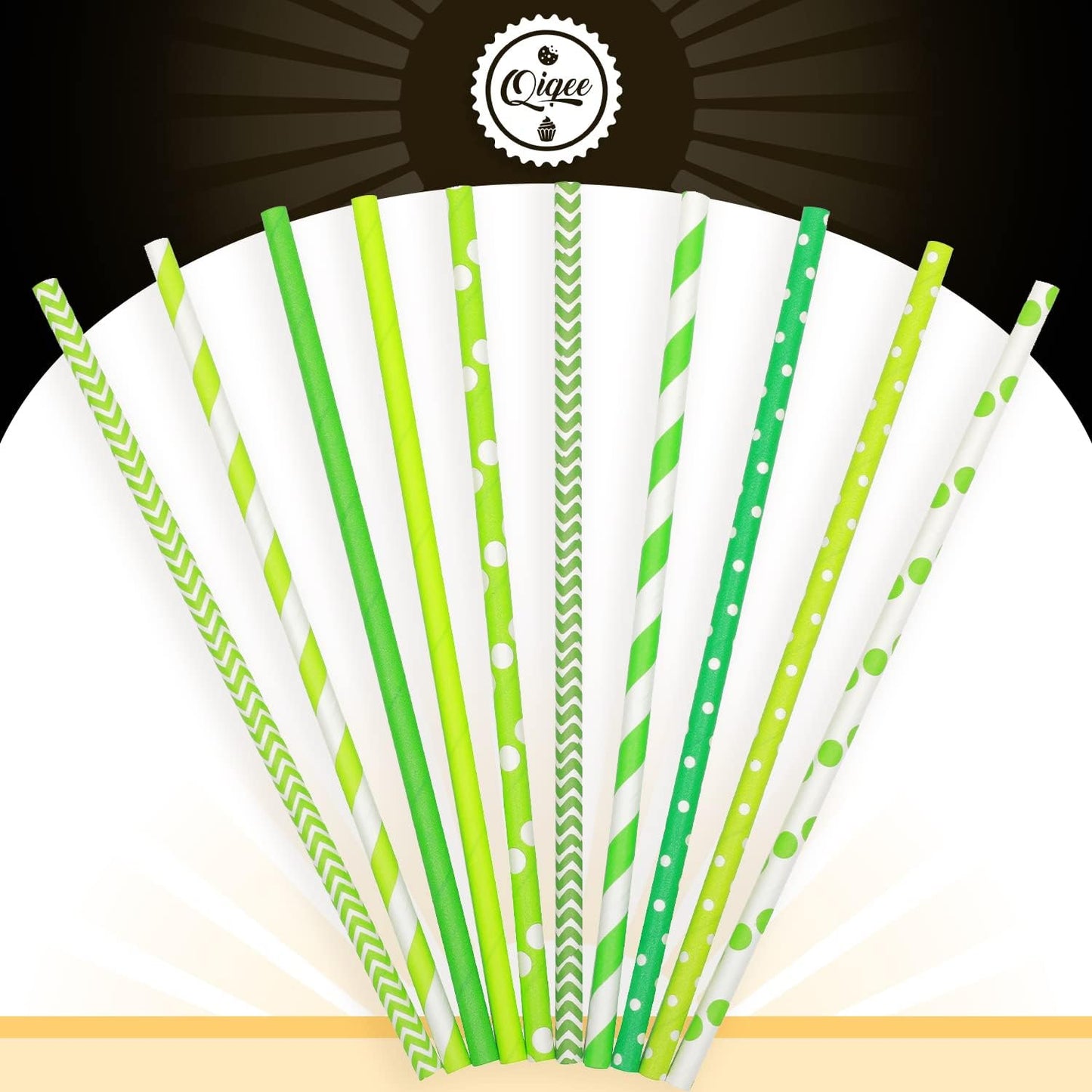 Pink Paper Straws 150pcs Disposable Straws Bulk (10 Pattern) qiqee