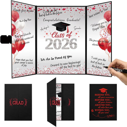 QIYANPAX Graduation Guest Book 2026, Blue and Gold Graduation Decorations Class of 2026, Graduation Signature Book, Congrats Grad Guest Book Alternative, Unique Graduation Gifts