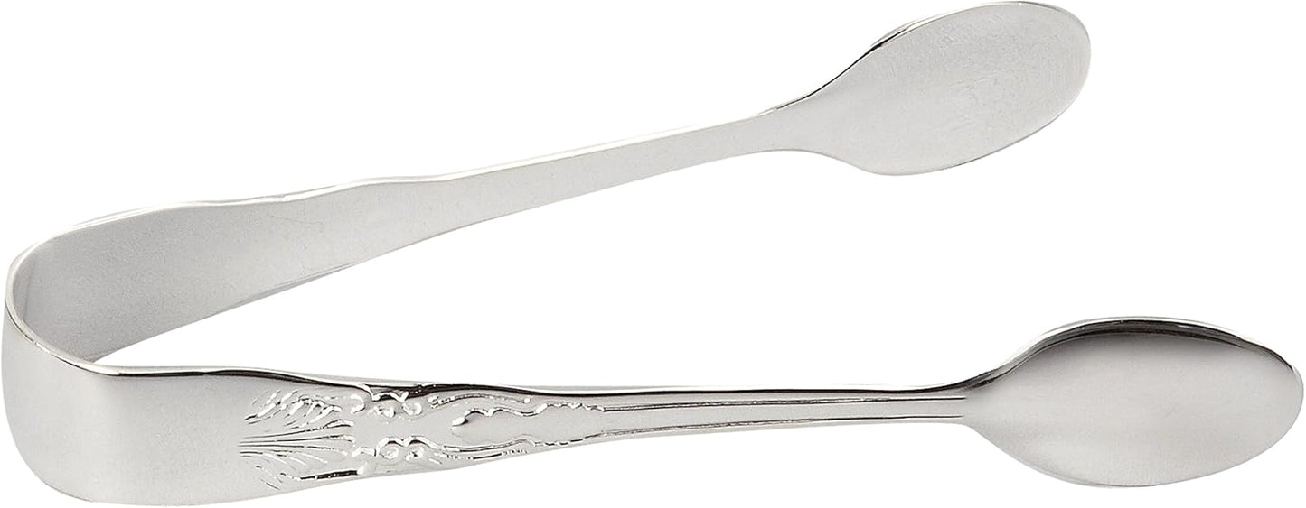Elegance Silver 86242 Silver Plated Ice Tongs, 7"