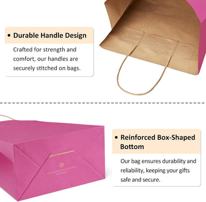 BagDream Kraft Paper Bags 25Pcs 5.25x3x8 Inches Small Paper Gift Bags with Handles Bulk for Party Favor, Retail, Merchandise, Black Gift Sacks