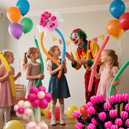 260 Clear Long Balloons for Animals, Thickening Skinny Latex Twisting for Arch Modeling Magic Clown Birthday Wedding Party Decorations 100pcs