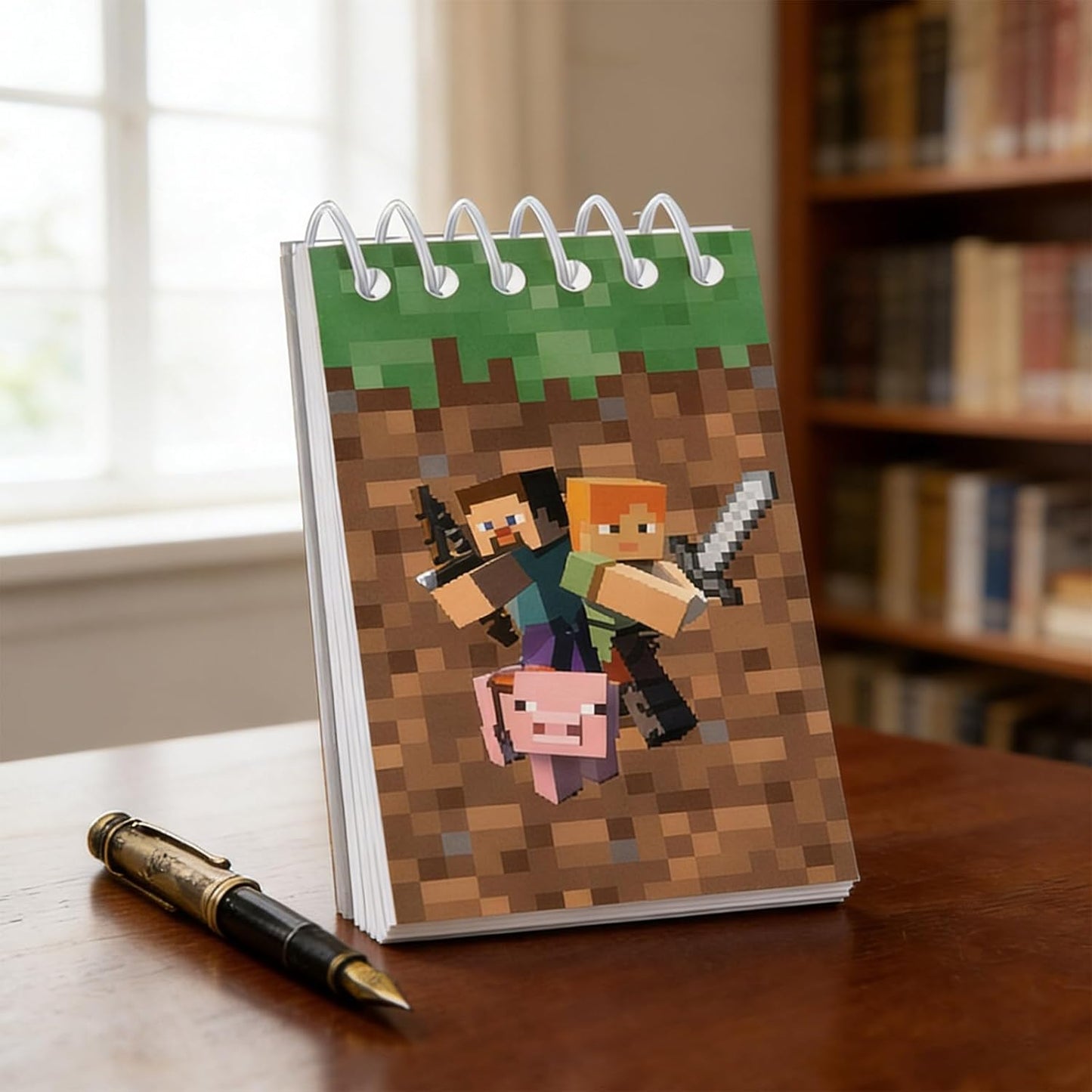 12 Pcs Pixel Mini Notepads, Game Theme Party Favors, Office Desk Accessories, Classroom Prizes, Goodie Bag Stuffers