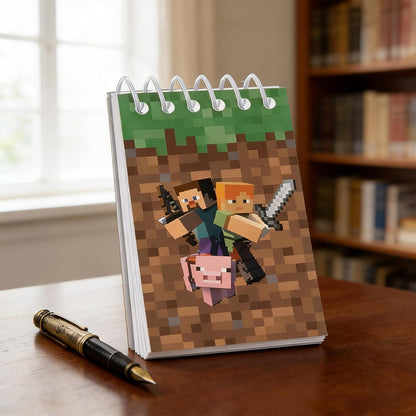 12 Pcs Pixel Mini Notepads, Game Theme Party Favors, Office Desk Accessories, Classroom Prizes, Goodie Bag Stuffers