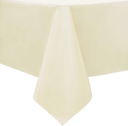sancua Clear Plastic 100% Waterproof Tablecloth - 54 x 78 Inch - Vinyl PVC Rectangle Table Cloth Protector Oil Spill Proof Wipe Clean Table Cover for Dining Tables, Parties & Camping, Crystal Clear