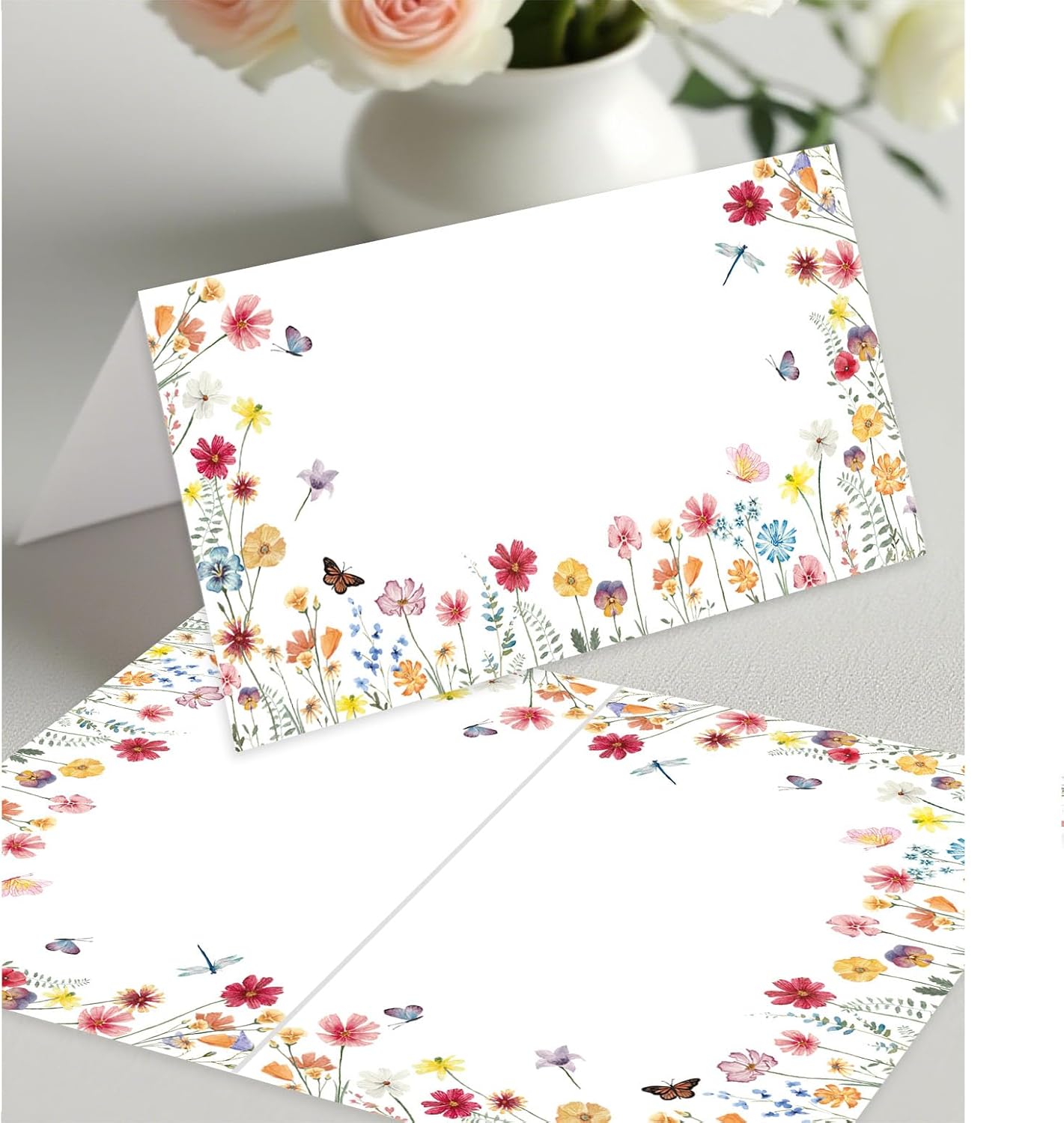120 Pack Woodland Baby Shower Place Cards, 3.5" x 2" Foldable Table Tent Name Cards, Food Labels for Forest Animals Baby Shower Birthday Party Reception Tables Placement Party Decorations