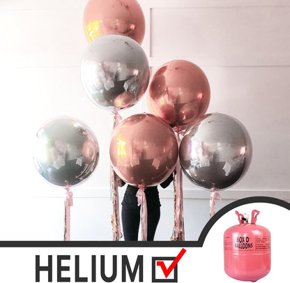 PartyWoo Metallic Gold Foil Balloons 20pcs Different Sizes Pack of 22 15 10 Inch Large Round Foil 4D Inflatable Mirror Ball Mylar Balloons for Graduation Birthday Baby Shower Party Decorations