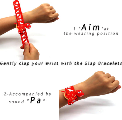 Cat Slap Bracelets for party- Silicone Wristbands Adjustable Party Favors, Classroom Prizes, Carnival Games - Birthday Gifts for Adults(6Pack)-LOCHSOEL