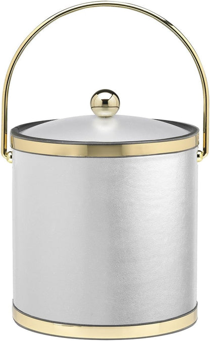 Kraftware Sophisticates Ice Bucket, 3 Quart, White
