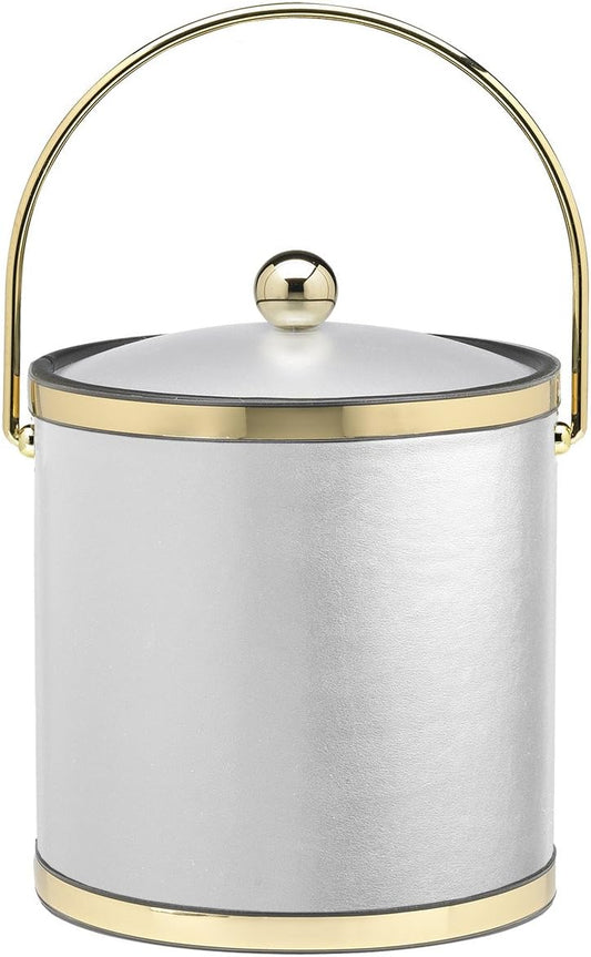 Kraftware Sophisticates Ice Bucket, 3 Quart, White
