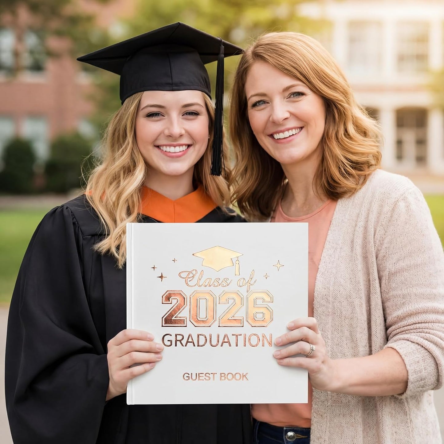 Pajean Graduation Guest Book Set Class of 2026 Memory Scrapbook with Photo Guest Book Sign Dual Tip Pens Photo Corner Stickers Grad Cap Stickers for Grad Party Decorations Supplies Gifts (Black)
