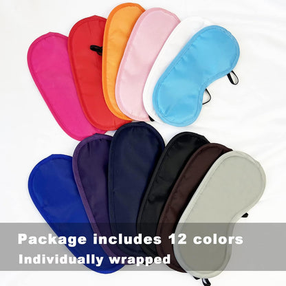 6 Pack Blindfold Eye Mask Cover Sleep Mask for Party Games Travel Sleep Team Build Party Supply with Adjustable Strap for Women Men Kids, Black