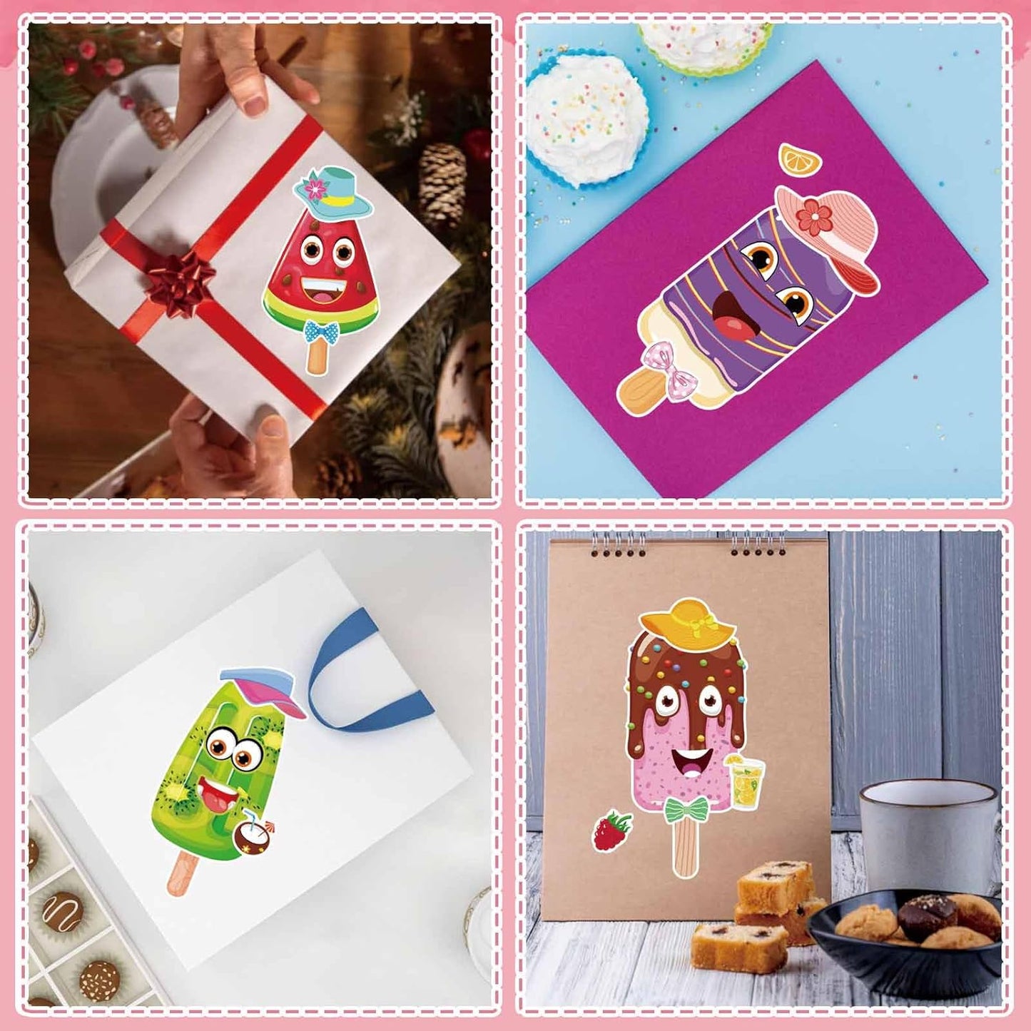 24 PCS Fairy Stickers for Kids, Make a Face Sticker with 8 Unique Designs Fairy, Frog, Mushroom, Make Your Own Stickers for Girls Birthday Party Favors, Goodie Bags, DIY Crafts