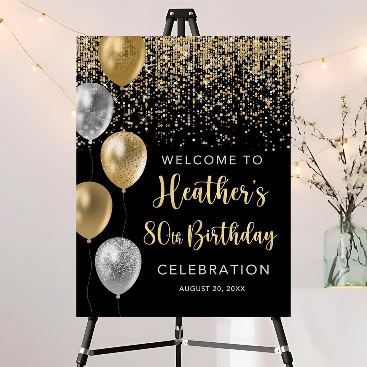 Editable Birthday Welcome Sign, Pink Bow Birthday Party Sign, Custom Birthday Signs, Welcome To Birthday Party, Birthday Party Decor, Welcome To Birthday Celebration Party Sign #12