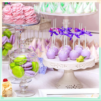 Zopeal 200 Pcs Acrylic Lollipop Sticks Clear Cake Pops Rods Cake Topper Candy Cupcake Treat Stick for Wedding Chocolate Cookie Dessert Handmade DIY Crafts Party Decor Gardening(6 x 0.12 Inches,Clear)